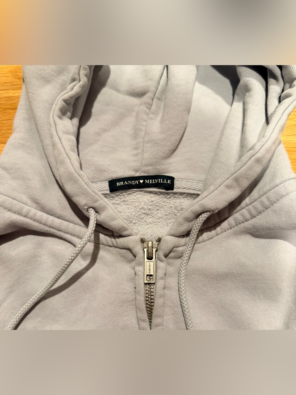 Brandy Melville Crystal Cropped Hoodie - Picture 3 of 4